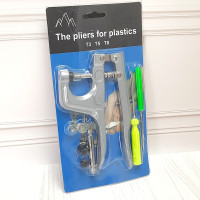 Ручний установник пластикових кнопок з насадками в комплекті