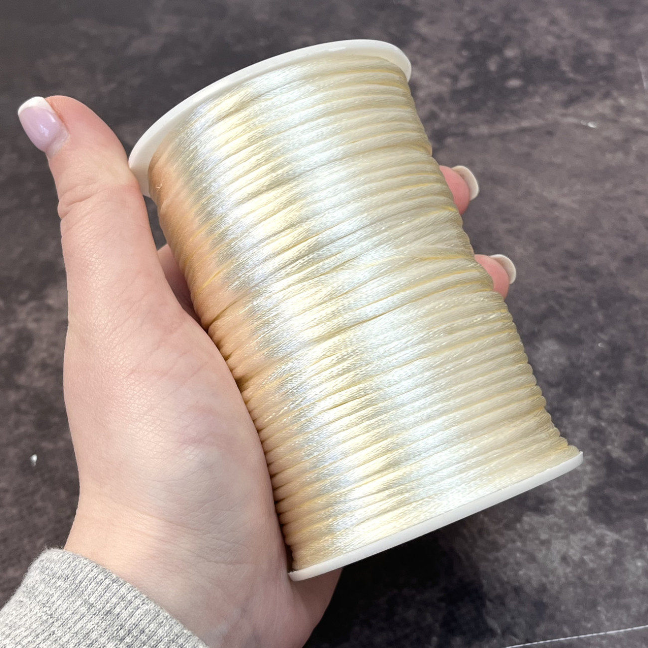 Шнур корсетний 3 мм, молочний