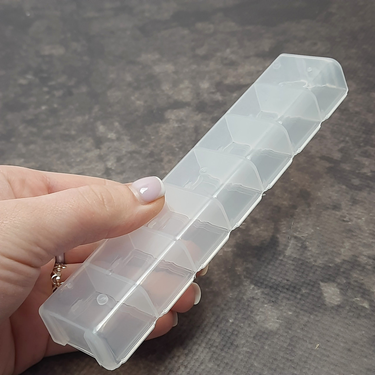 Органайзер для зберігання дрібниць і рукоділля на 7 комірок, прозорий