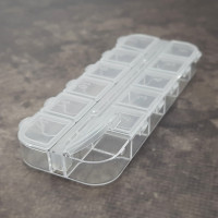 Органайзер для дрібниць, з пронумерованими комірками (12 шт), прозорий