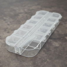 Органайзер для дрібниць, з пронумерованими комірками (12 шт), прозорий