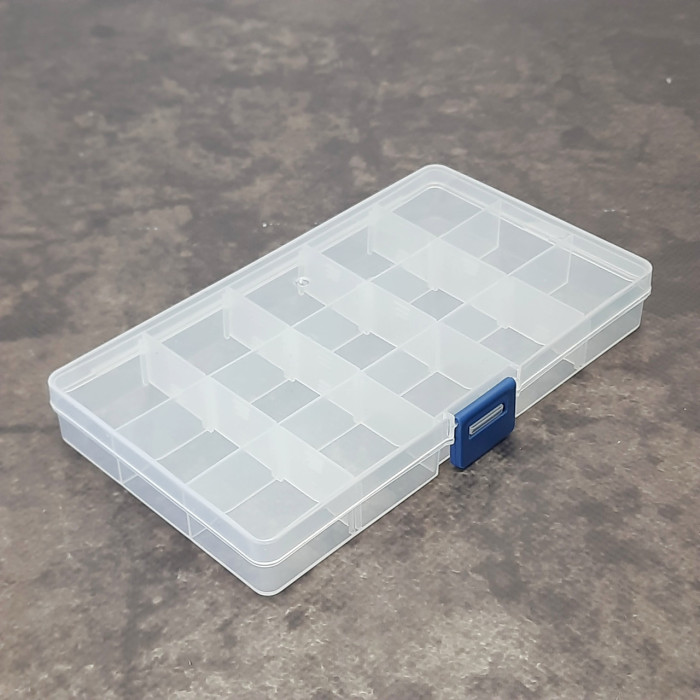 Органайзер для зберігання дрібниць з комірками (15шт), прозорий