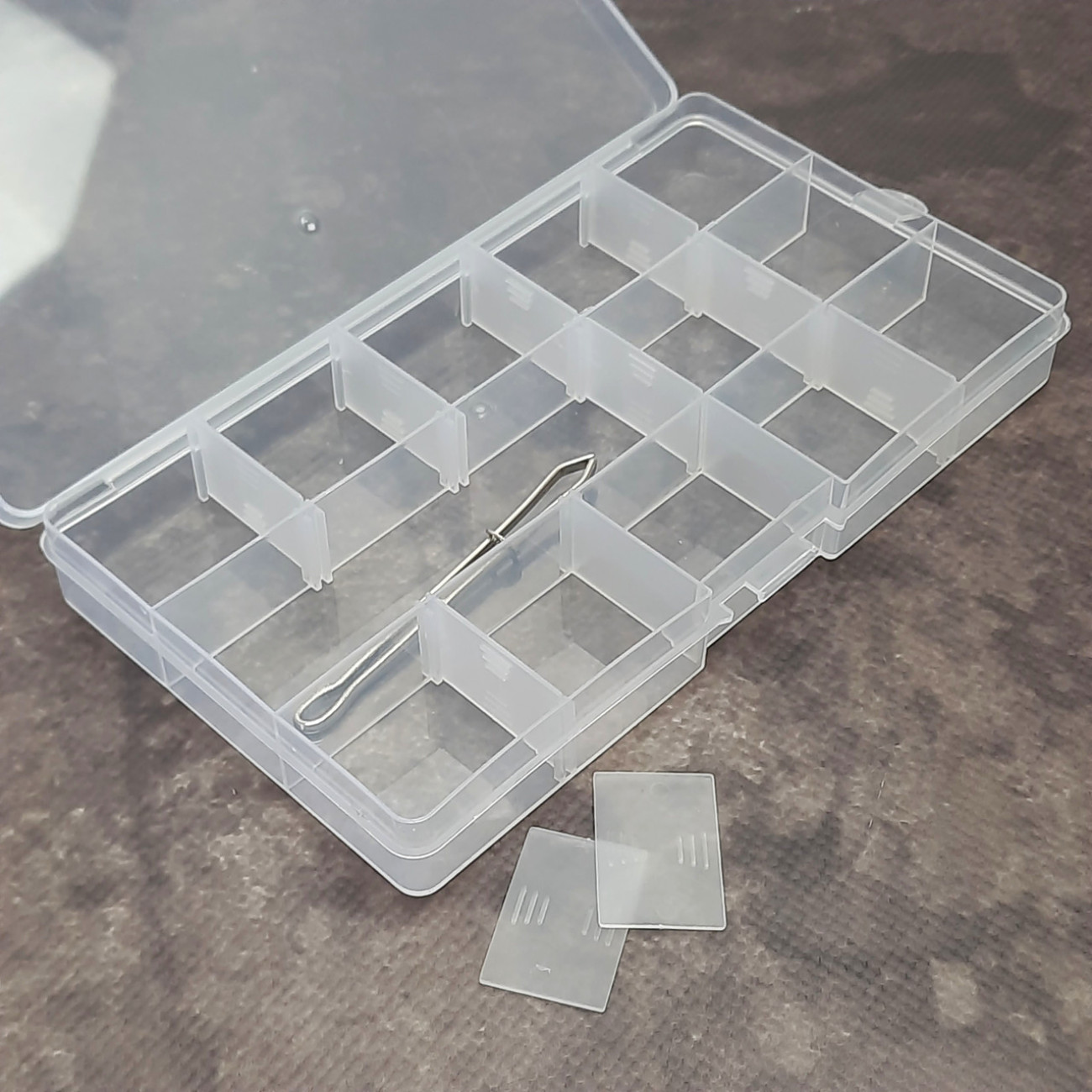 Органайзер для зберігання дрібниць з комірками (15шт), прозорий