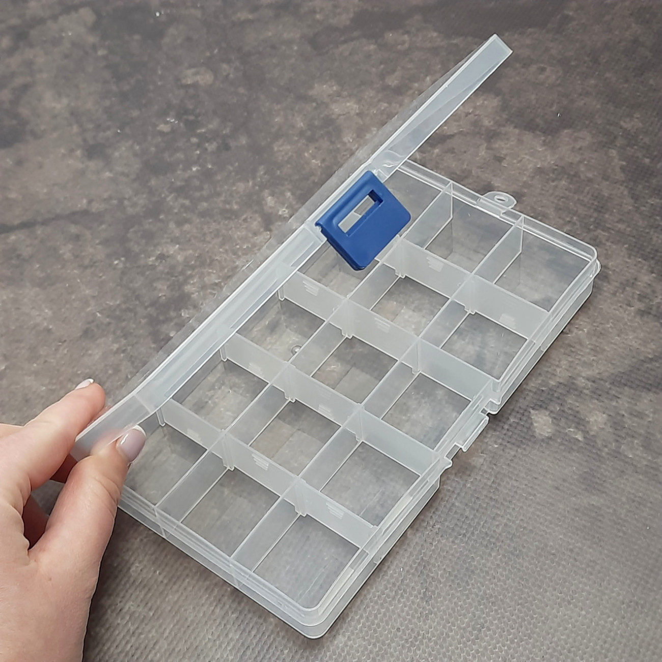 Органайзер для зберігання дрібниць з комірками (15шт), прозорий