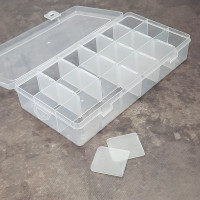 Органайзер - бокс  з комірками (18 шт), прозорий