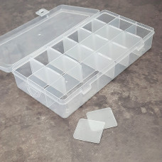 Органайзер - бокс  з комірками (18 шт), прозорий