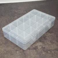 Органайзер - бокс  з комірками великий (15 шт), прозорий