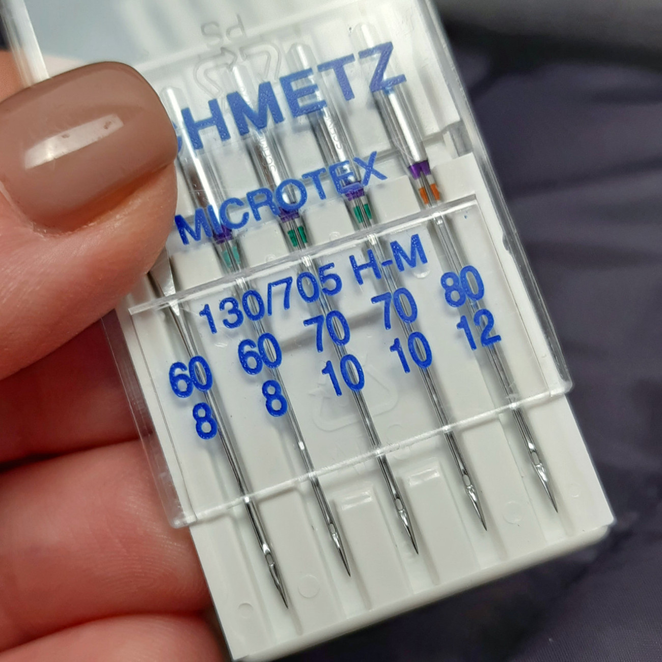 Голки Schmetz Microtex, MIX: 60(2), 70(2), 80(1)