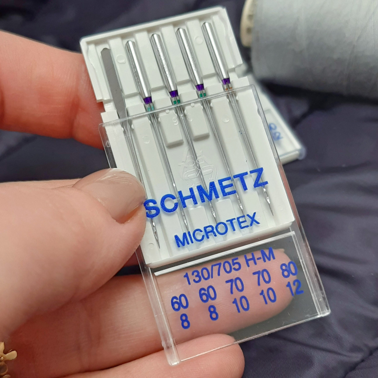 Голки Schmetz Microtex, MIX: 60(2), 70(2), 80(1)