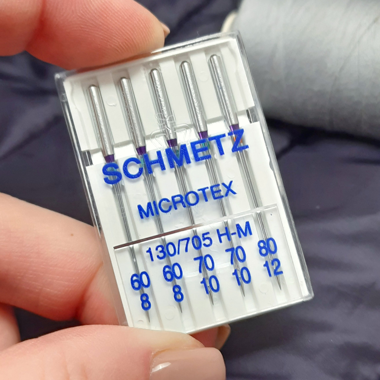 Голки Schmetz Microtex, MIX: 60(2), 70(2), 80(1)