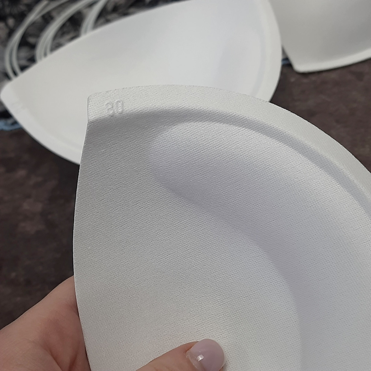 Корсетні чашки класичні з пушапом, розмір 80, білі