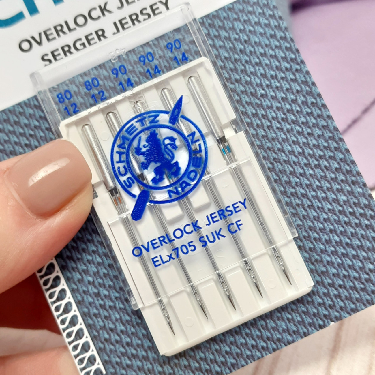 Голки Schmetz Overlock MIX: 80(2), 90(3) для еластичних тканин