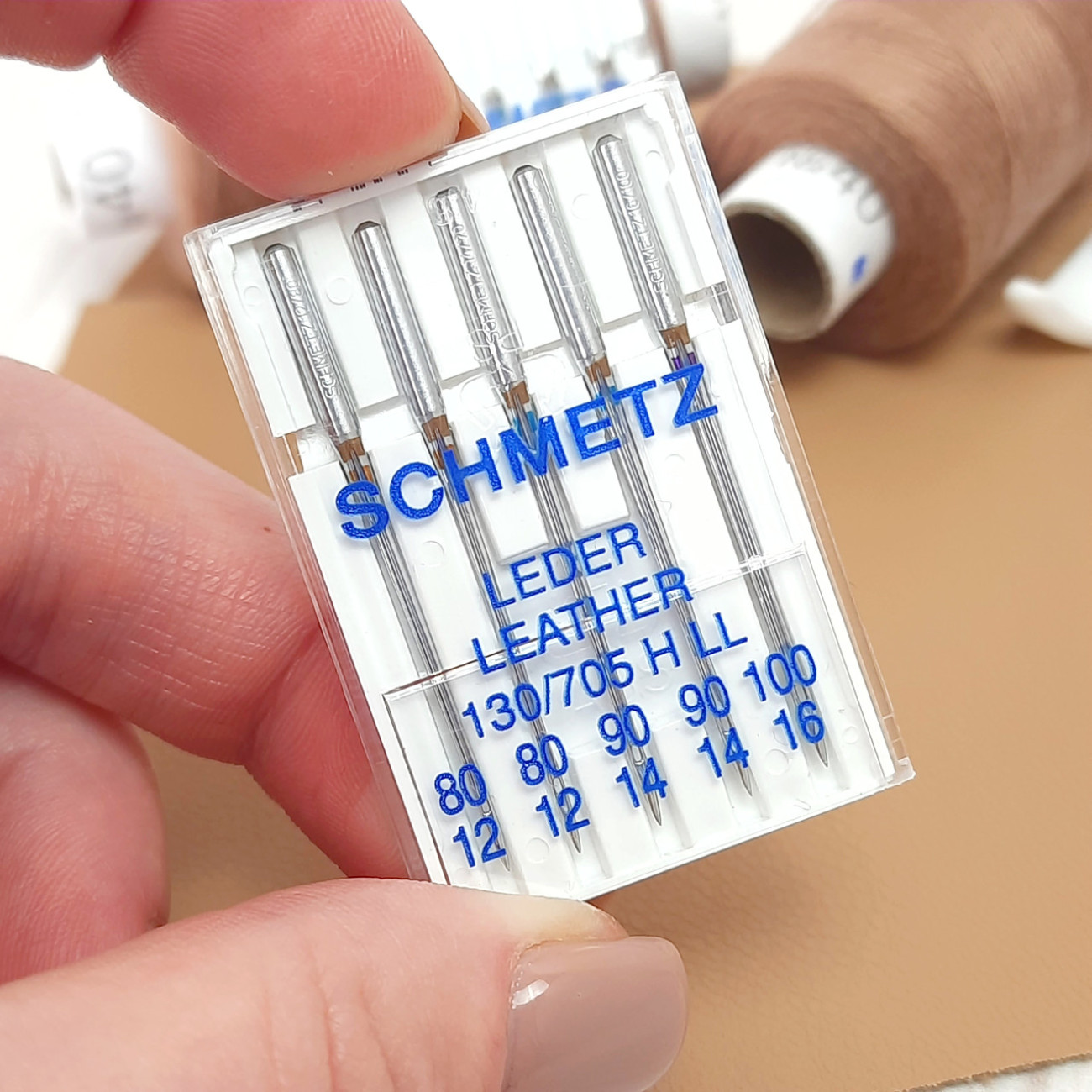 Голки Schmetz Leder Leather, MIX: 80(2), 90(2), 100(1) для шкіри