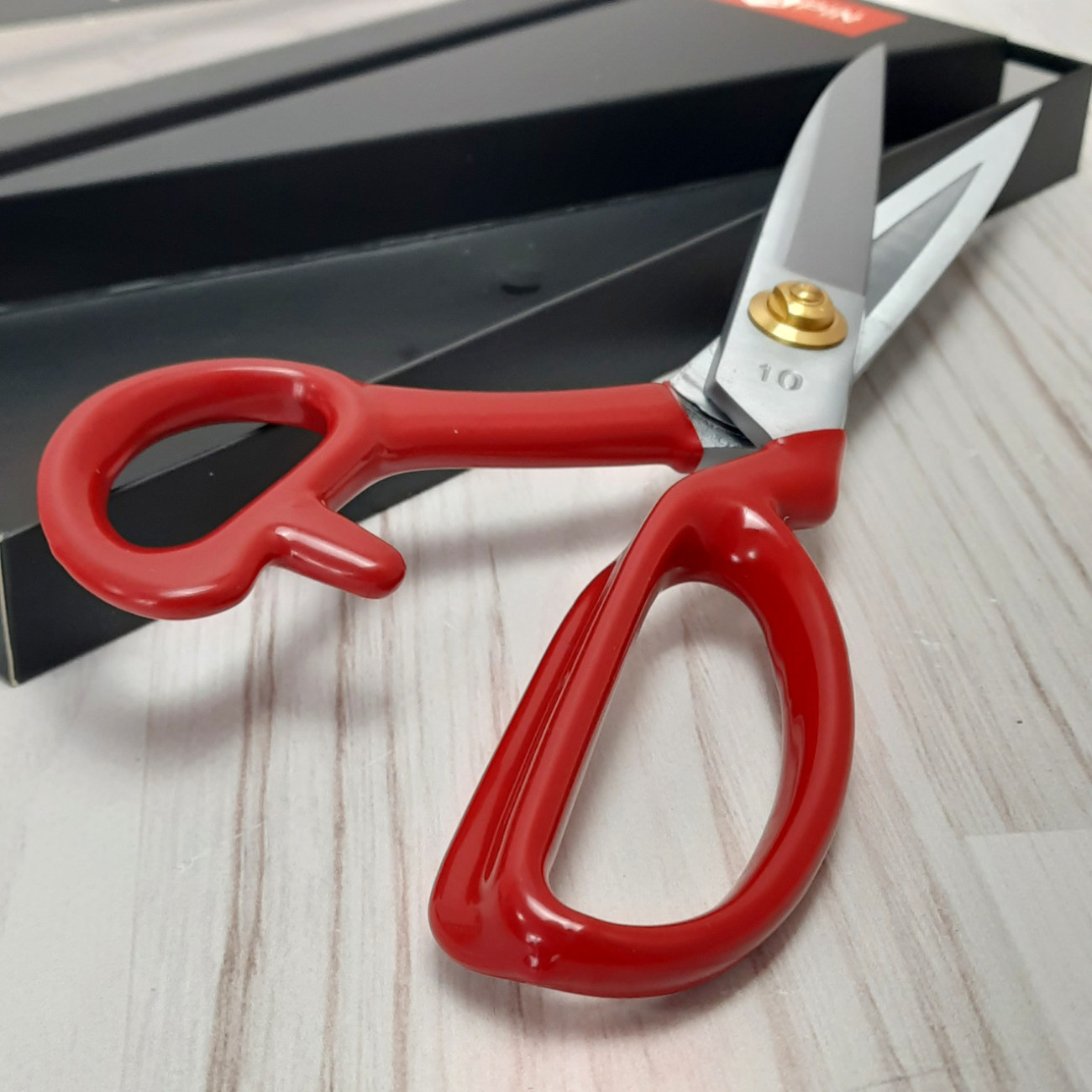 Ножиці кравецькі PIN-1104 (10 дюймів) з червоними ручками