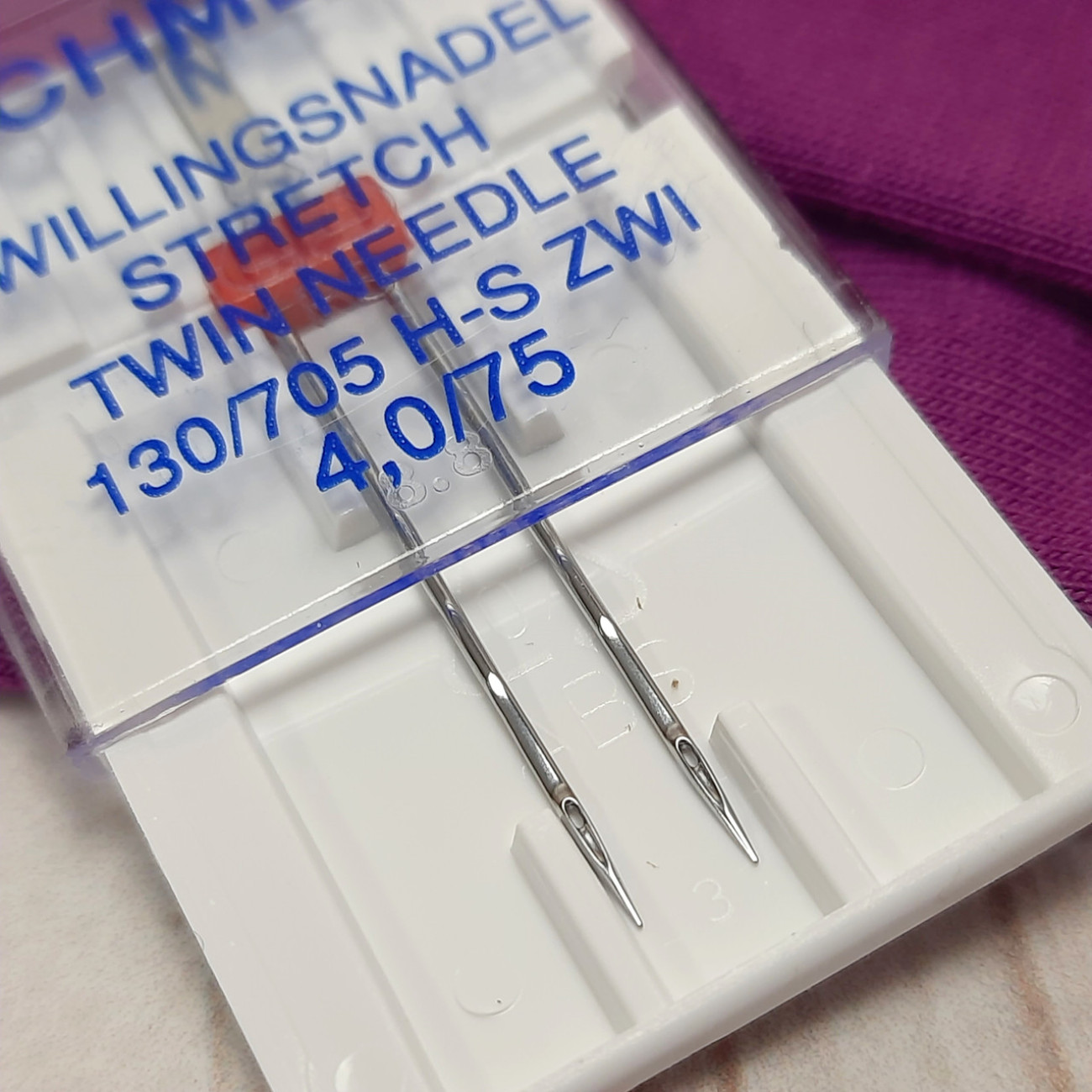 Голки Schmetz Stretch подвійна, №4,0/75 для еластичних тканин