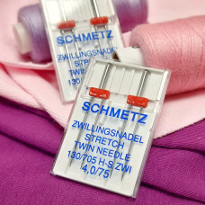 Голки Schmetz Stretch подвійна, №4,0/75 (2шт) для еластичних тканин