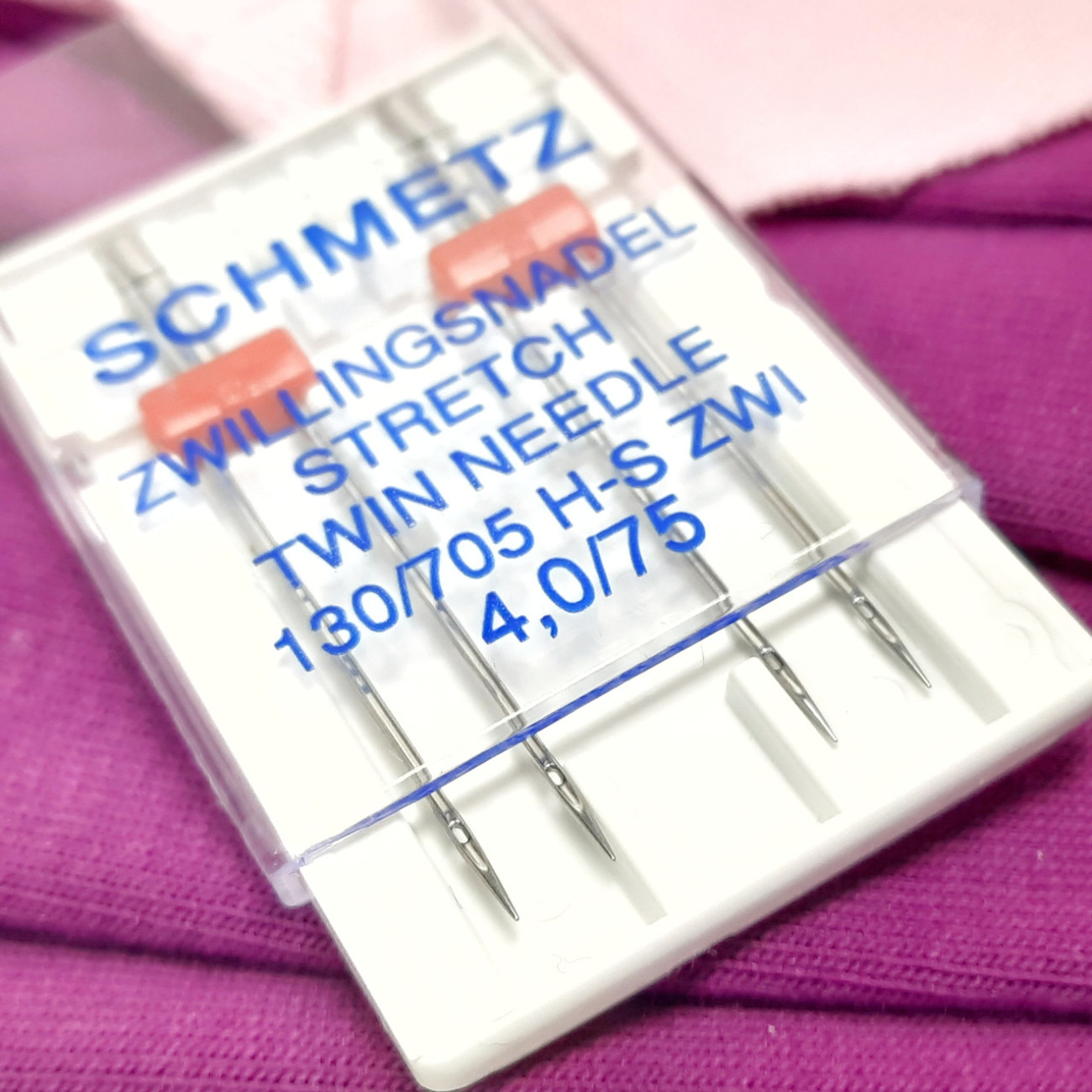 Голки Schmetz Stretch подвійна, №4,0/75 (2шт) для еластичних тканин