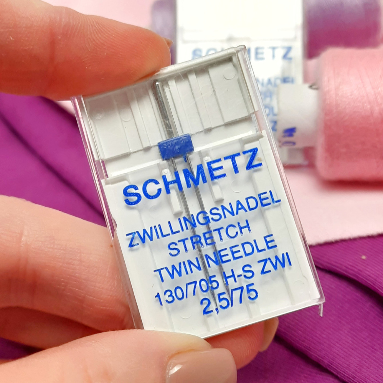 Голки Schmetz Stretch подвійна, №2,5/75 для еластичних тканин