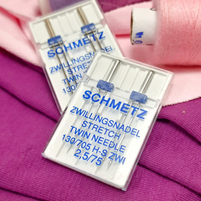 Голки Schmetz Stretch подвійна, №2,5/75 (2шт) для еластичних тканин
