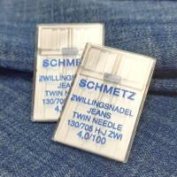 Голки Schmetz Jeans подвійна, №4,0/100 для джинса