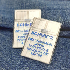 Голки Schmetz Jeans подвійна, №4,0/100 для джинса