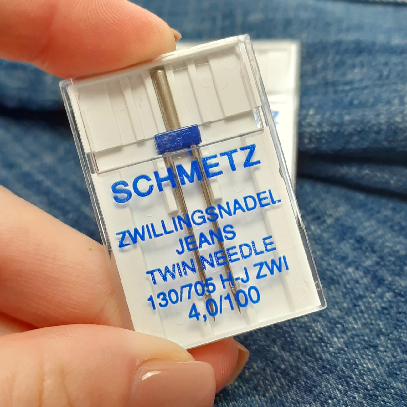 Голки Schmetz Jeans подвійна, №4,0/100 для джинса