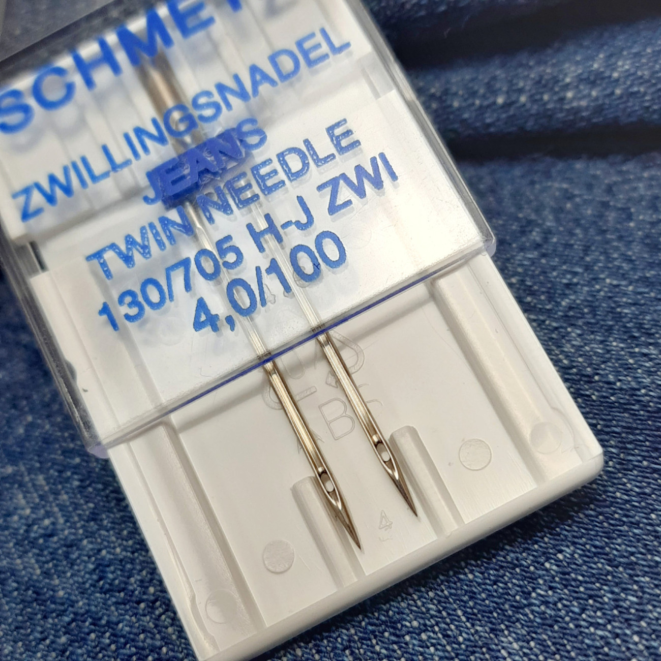 Голки Schmetz Jeans подвійна, №4,0/100 для джинса
