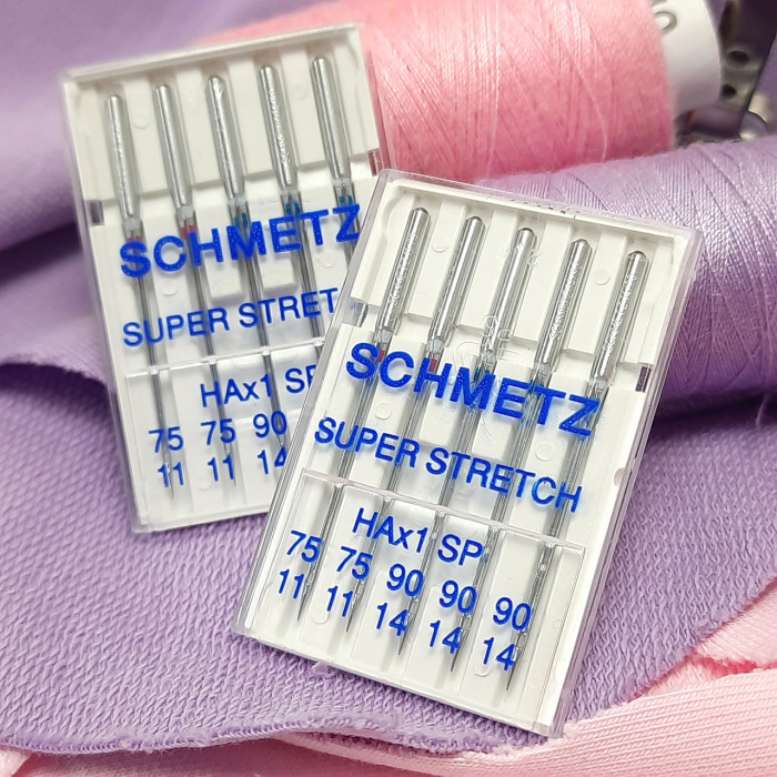 Голки Schmetz Super Stretch, MIX: 75(2), 90(3) для еластичних матеріалів