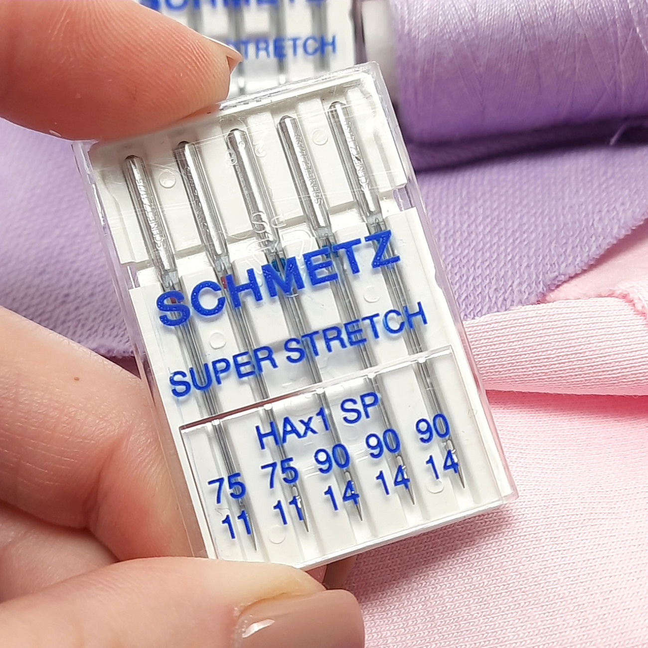 Голки Schmetz Super Stretch, MIX: 75(2), 90(3) для еластичних матеріалів