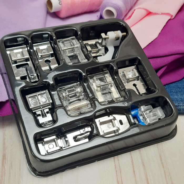 Набір лапок (11шт) для побутових швейних машин з широкою лапкою