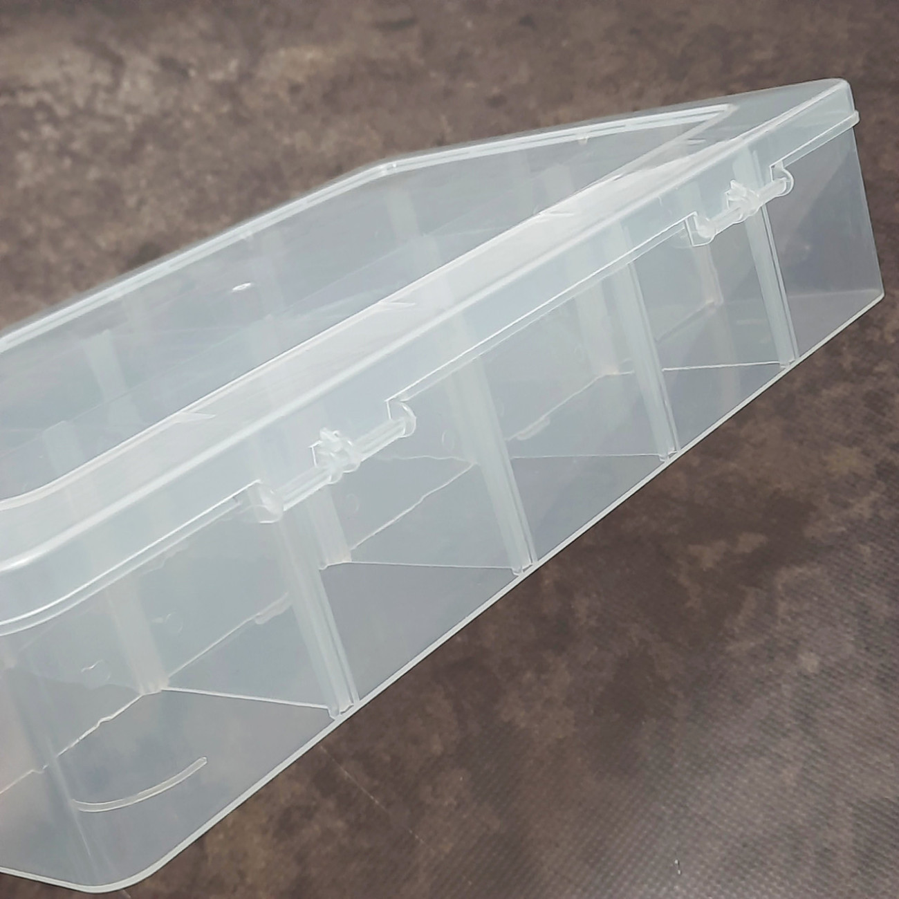 Органайзер - бокс  з комірками великий (15 шт), прозорий