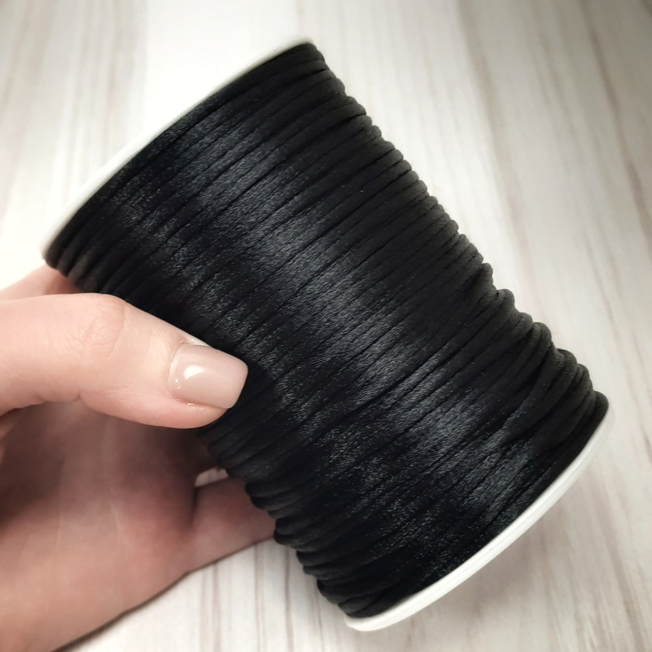 Шнур корсетний 3 мм, чорний