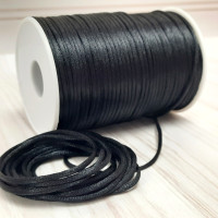 Шнур корсетний 3 мм, чорний