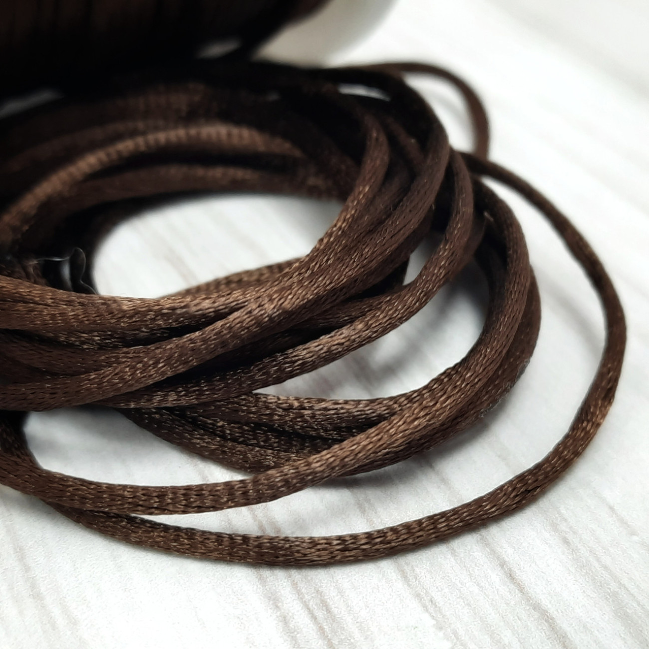 Шнур корсетний 3 мм, коричневий