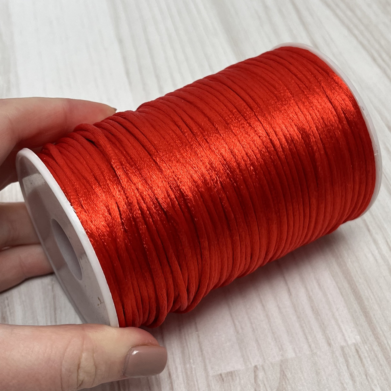 Шнур корсетний 3 мм, червоний