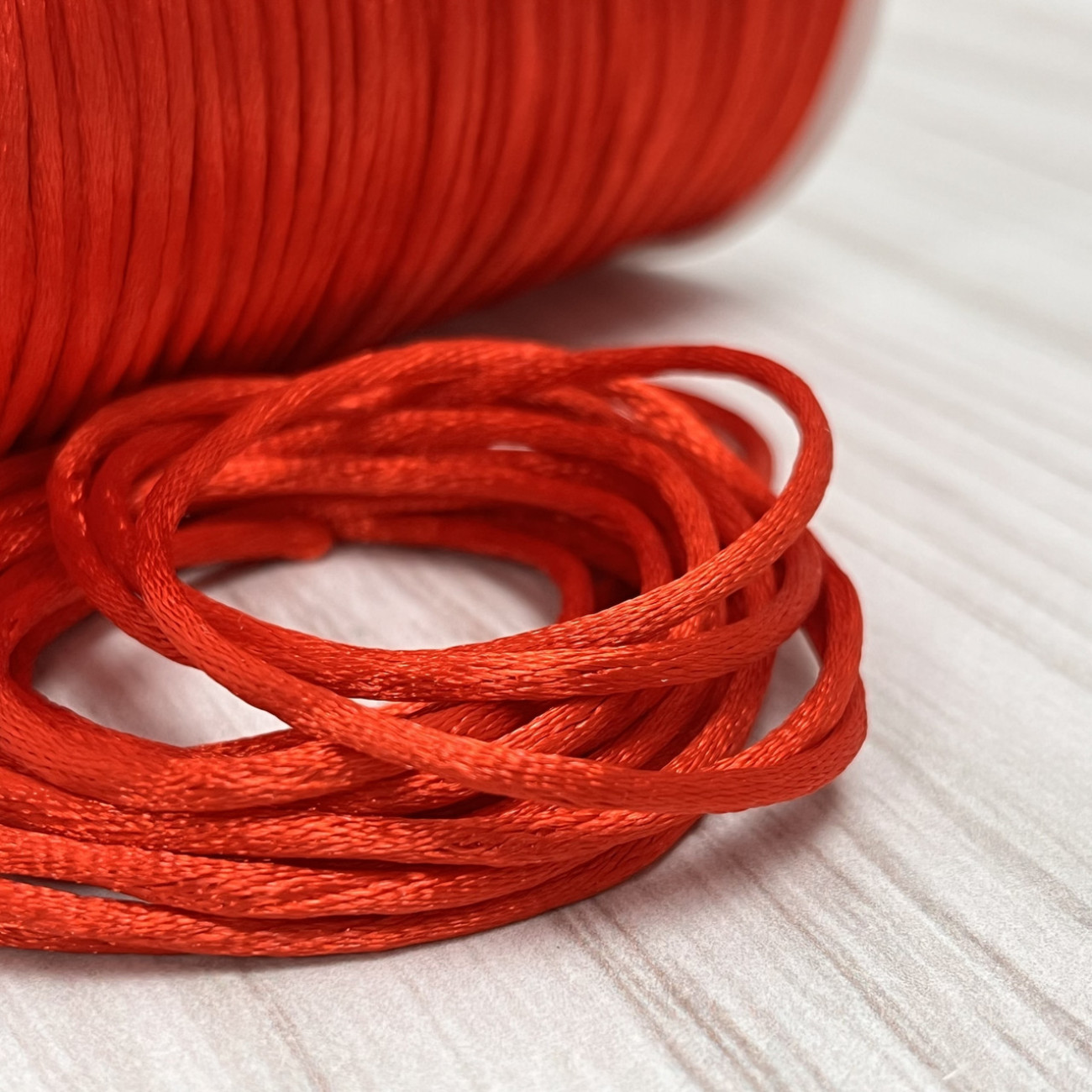 Шнур корсетний 3 мм, червоний