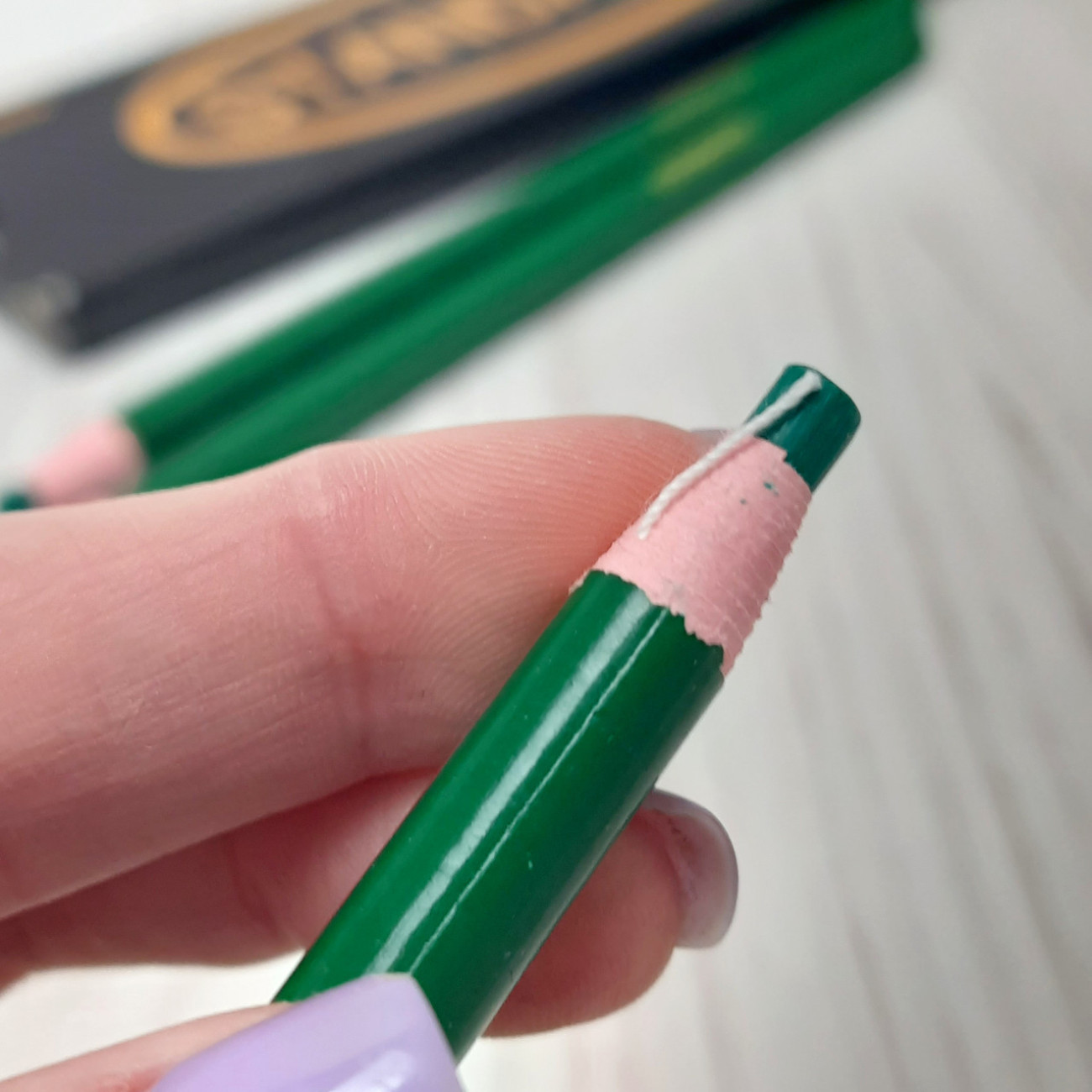 Олівець Standart для розмітки на тканині зелений, самозаточувальний (водозмивний)