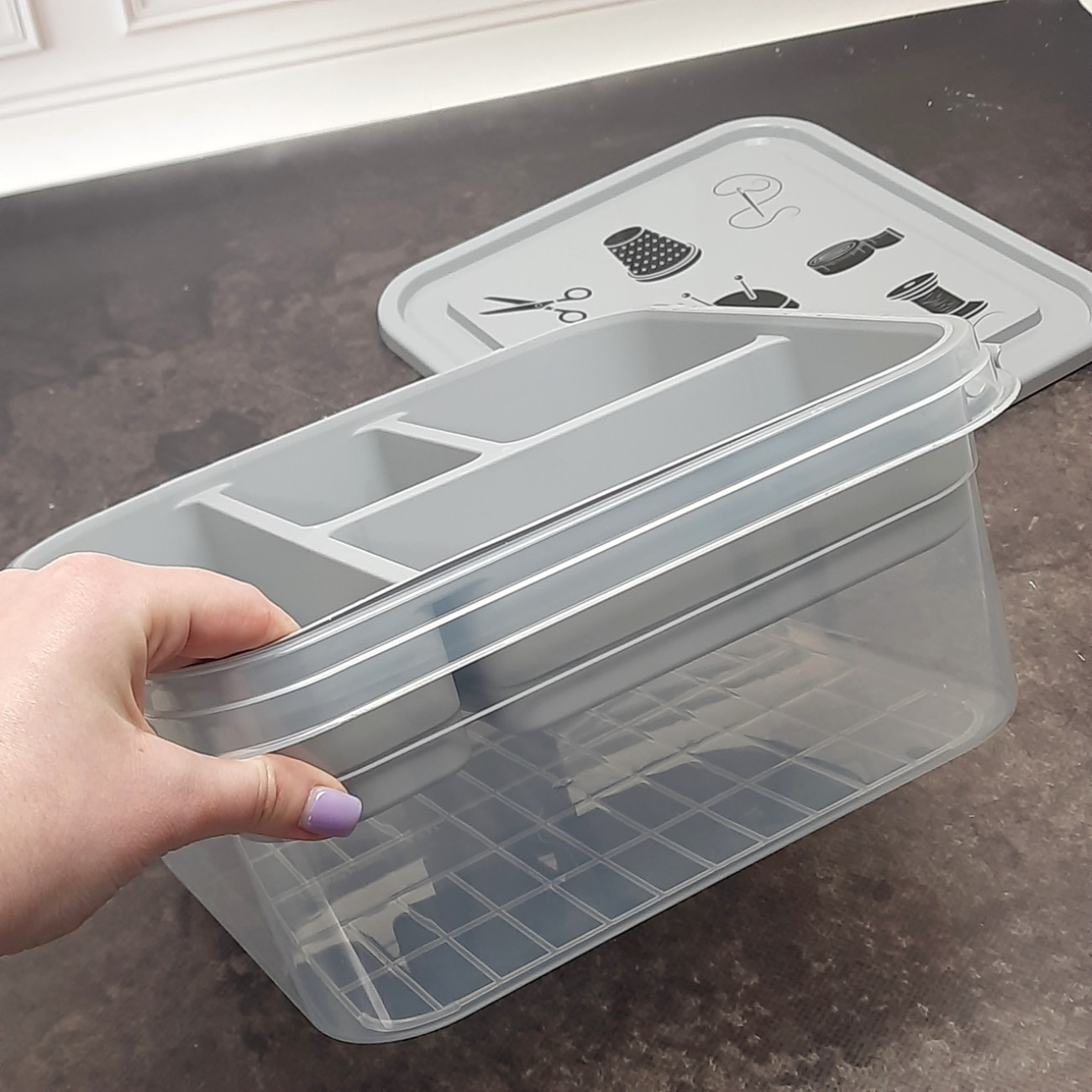 Органайзер для швейного приладдя, сірий