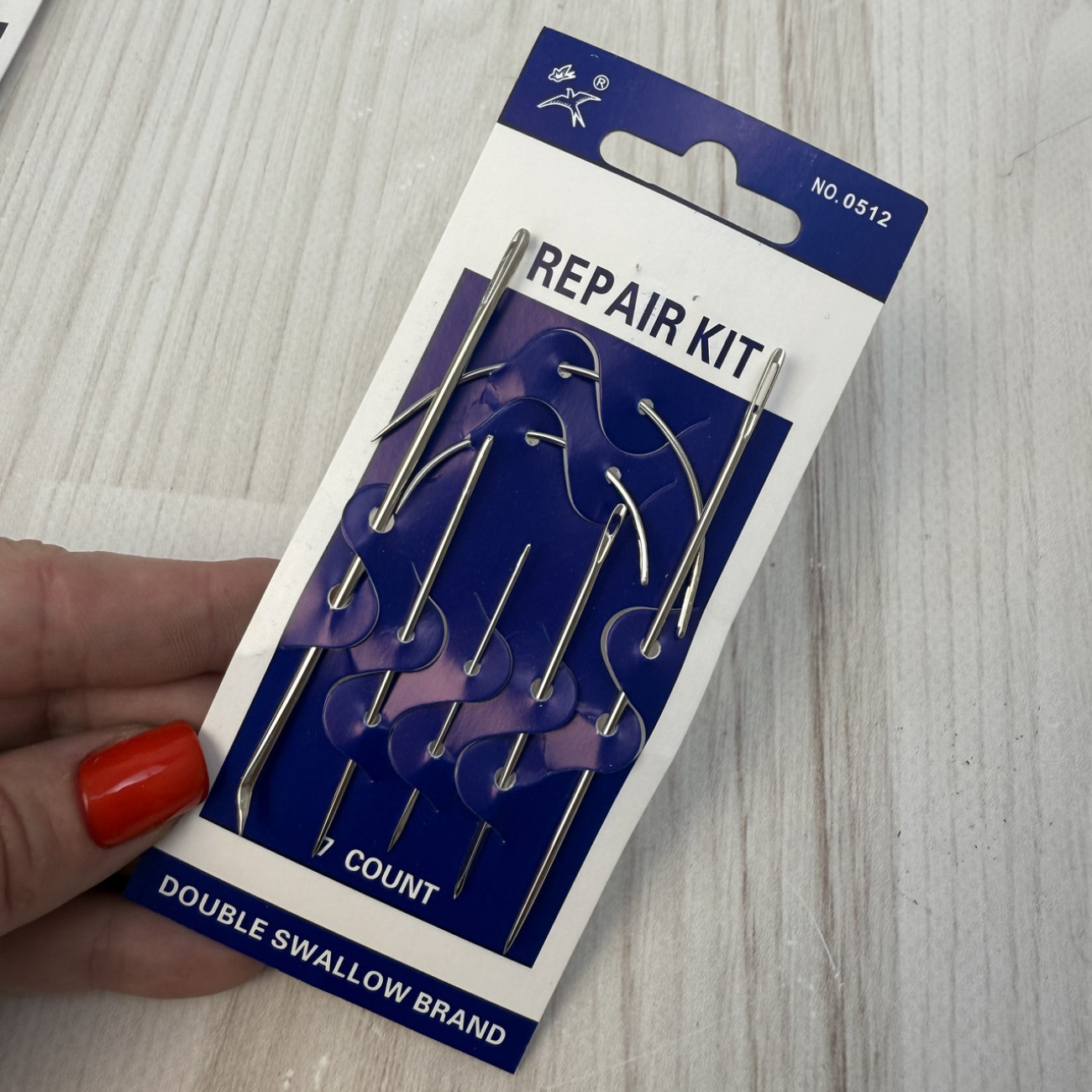 Голки для ручного шиття для роботи зі шкірою, набір 7 шт