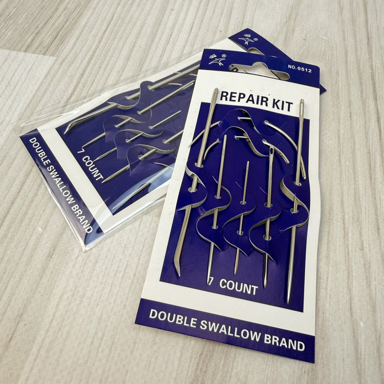 Голки для ручного шиття для роботи зі шкірою, набір 7 шт