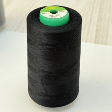 Нитки бобіна 4000 ярдів, чорні — міцні швейні нитки для машинки, оверлока та рукоділля