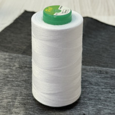 Нитки бобіна 4000 ярдів, білі — міцні швейні нитки для машинки, оверлока та рукоділля