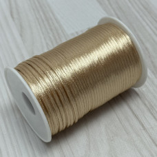 Шнур корсетний 3 мм, бежевий, моток 90 м