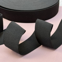 Резинка для поясу 3 см чорна — еластична тасьма для одягу, шиття та рукоділля