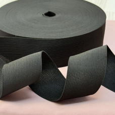 Резинка для поясу 4 см чорна — еластична тасьма для одягу, шиття та рукоділля