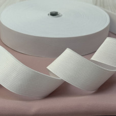 Резинка для поясу 3 см біла — еластична тасьма для одягу, шиття та рукоділля