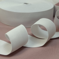 Резинка для поясу 4 см біла — еластична тасьма для одягу, шиття та рукоділля