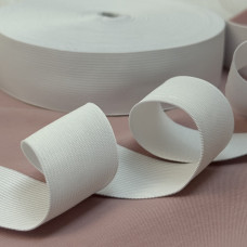 Резинка для поясу 4 см біла — еластична тасьма для одягу, шиття та рукоділля