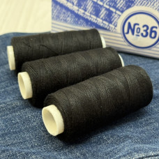 Нитки для джинсу, чорні