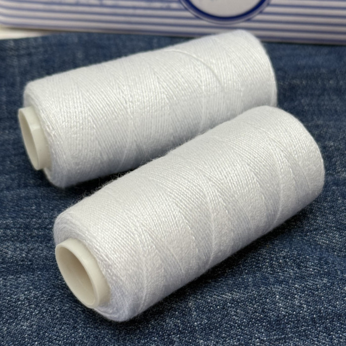 Нитки для джинсу, білі